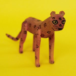 ジャガー（木彫 置物）- LABRAVA [メキシコ 民芸 フォークアート