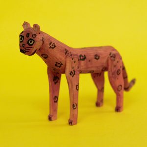 ヴィンテージ オアハカンウッドカービング ジャガー