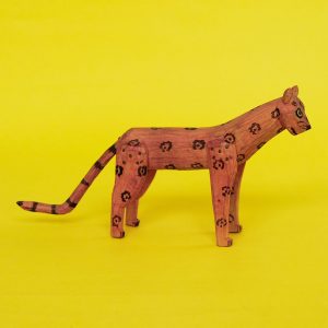 ヴィンテージ オアハカンウッドカービング ジャガー