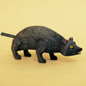 ヴィンテージ オアハカンウッドカーヴィング たぬき