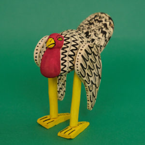 七面鳥 木彫 置物