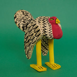 七面鳥 木彫 置物