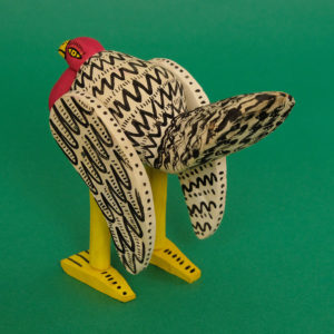 七面鳥 木彫 置物