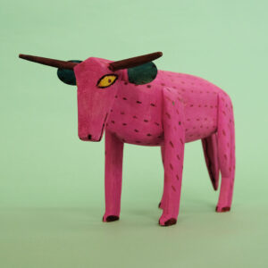 ウッドカービング 牛