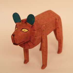 ライオン 置物 ウッドカーヴィング