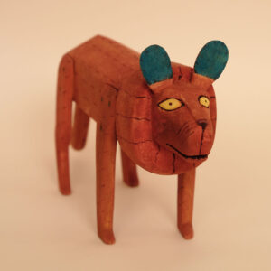 ライオン 置物 ウッドカーヴィング