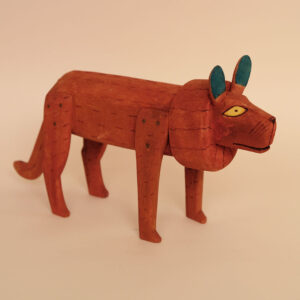 ライオン 置物 ウッドカーヴィング