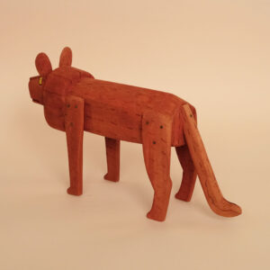 ライオン 置物 ウッドカーヴィング