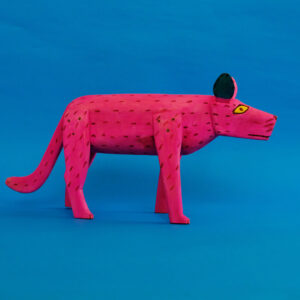 オアハカン ウッド カーヴィング ピンク犬