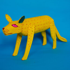 オアハカ木彫 黄犬