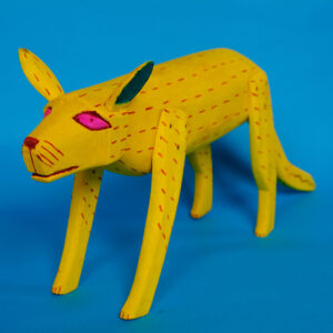 オアハカ木彫 黄犬