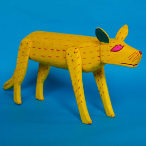 オアハカ木彫 黄犬
