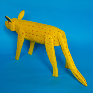 オアハカ木彫 黄犬