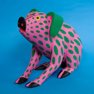 イサイーアス ヒメネス作 ピンクのブタの置物